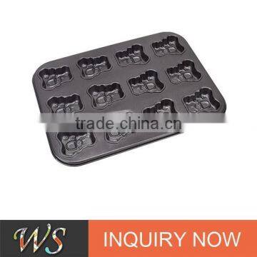 12 pcs Carbon Steel Bear Shape Baking Cup