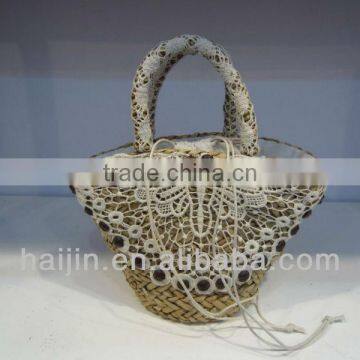 craft seagrass handmade fashion lace bag