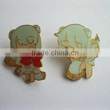 Portrait soft enamel pin badge