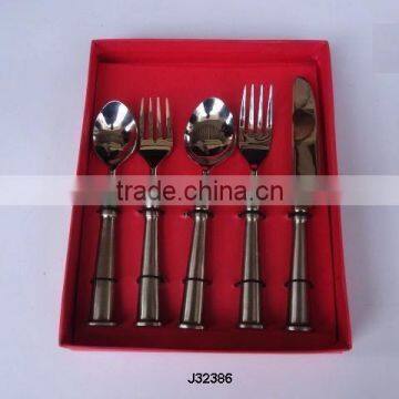 Brass Cutlery set in mat crome finish other styles available and Cylindrical handle