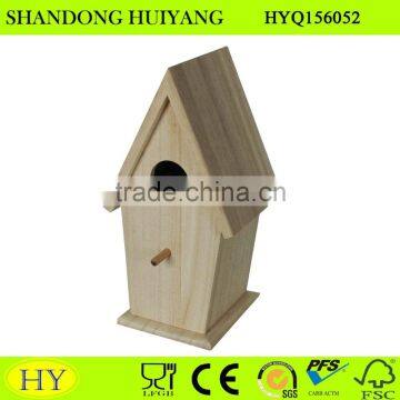 cheap custom new unfinished wooden bird house wholesale