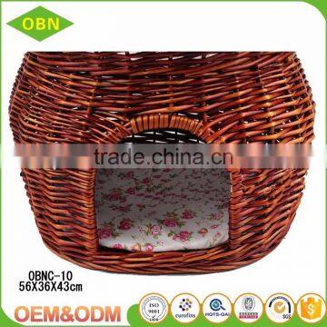 China Supplier Wholesale Handmade Popular Comfortable Small Wicker Rattan Indoor Dog Cat House photo-3