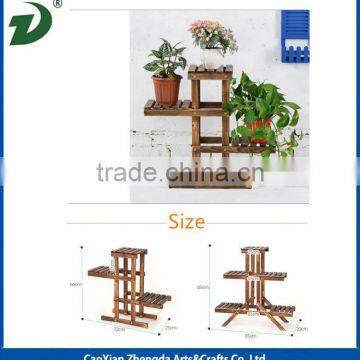 Antique Garden Decorative Wood Flower Rack Flower Stand photo-5