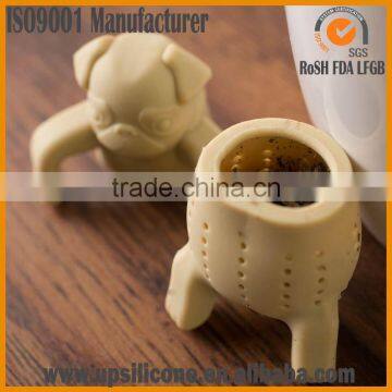 Food Grade BPA Free Cute Dog/pet/ Animal Silicone Tea Infuser , Pug Shape Tea Infuser photo-4