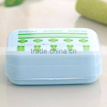 Traveling Portable Plastic Soap Dish With Drain Tray and Cover photo-5
