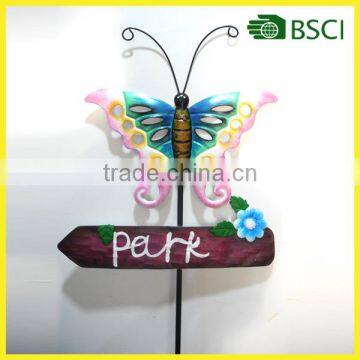 Antique product butterfly stick for garden decoration