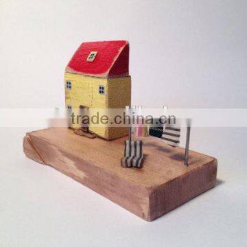 Little Wooden House, Driftwood House, Gift photo-5