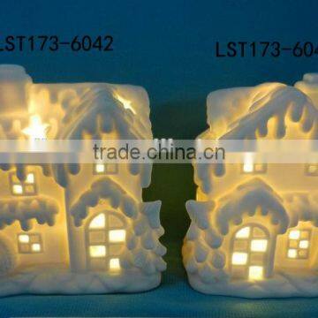 hot sell home ornament ceramic christmas house