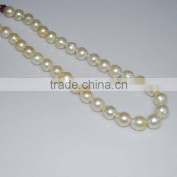 Factory Direct 9-9.5mm AA White Round South Sea Pearl Strands photo-2