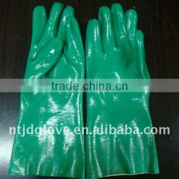 Nitirle gloves . fully nitile coated green nitirle smooths finish glove , 30cm nitirle gloves