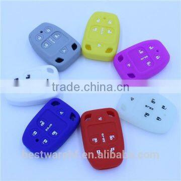 5 buttons silicone car key case for honda