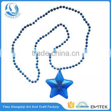 USA independence day Led flashing star pendant fashion necklace