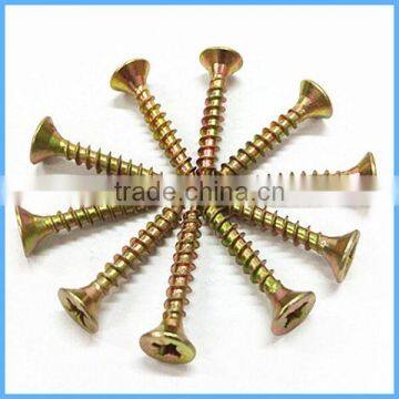 Yellow Zinc coated Chipboard Screws in Guangzhou