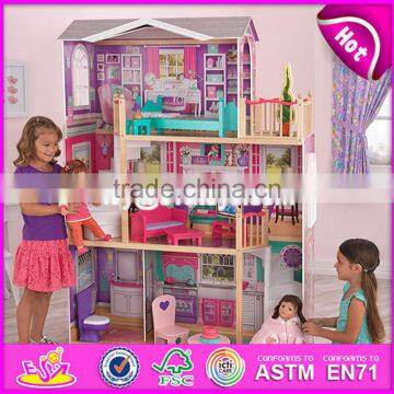New Design 11 Pieces of Furniture Children Pretend Play Wooden Luxury Toy House W06A226 photo-6