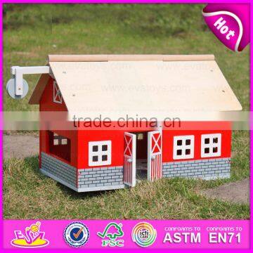 Funny girl play set wooden wooden barn toy best design kids wooden barn toy W06A105-S