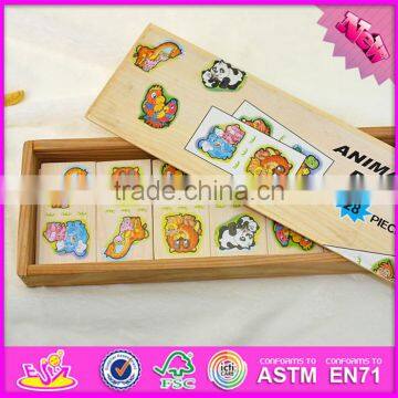 2016 Top Fashion Educational Kids Wooden Domino Brick W15A061 photo-4