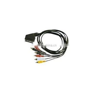 SCART PLUG TO 6 RCA PLUG Scart cable