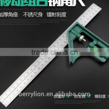 Berrylion 300mm High Grade Stainless Steel Combination Square Rulers photo-4