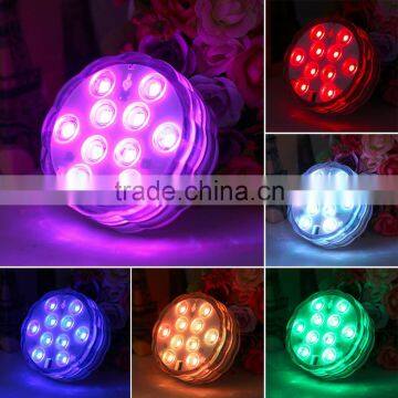 1Pc Remote Control RGB 10LED Multi-function Underwater Light For Diving/fish lamp