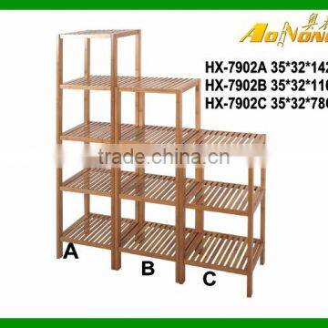 Cheap Wood Bamboo Living Room Storage Rack Book Display Rack