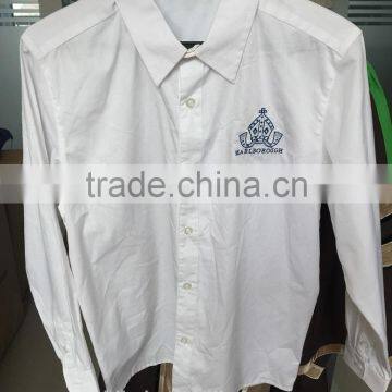 100% Cotton flight attendants whits shirts uniform shirts office classical long sleeve shirts