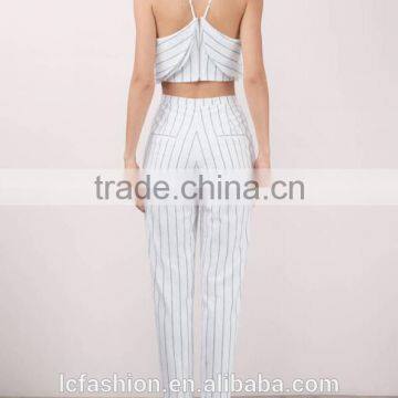 2017 Fashion Crop Top and Pant Style Women Two Piece Set photo-4