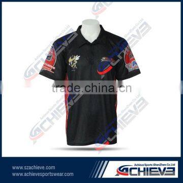 Sport Active Cricket Team Shirts Sublimated Printing Fashion Polo Wear,custom Gym Polo Jerseys Wholesale photo-4