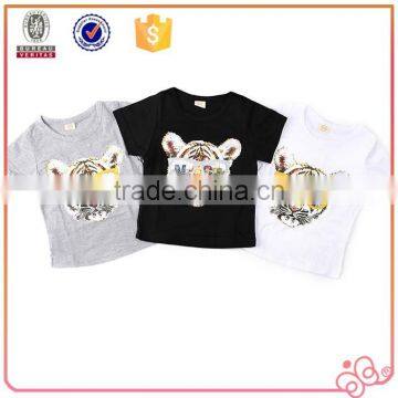 2015 tiger priting best sell unisex kids t shirt with fashion design