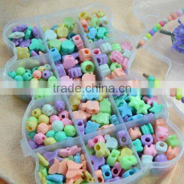 Wholesale Colorful Children Loose Beads Fashion Diy Loose Beads for Bracelet and Necklace Diy Beads Box Set