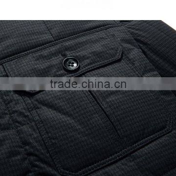 Man Stand Collar Long Padding Casual Jacket photo-4