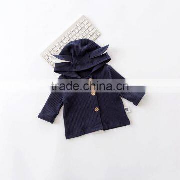 0-3 Years 2017 Hot Wholesale Cotton Autumn Full Sleeves Solid Color Baby Coats photo-3