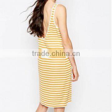 Hot Saleas! Fit Stripe T-shirt Dress Women /Stripe Oversize Jersey Tank Dress photo-3