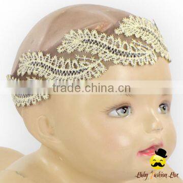 Wholesale Remake Photo Props Bohemia Style Knitting Lace Floral Elastic Strand Baby Girl Headband Accessories photo-4