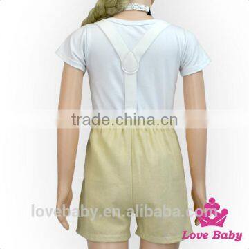 2017New Arrive 3pcs Children Clothing Bib Pants Bow Tie With Hat Lacha Choli Designs Pictures New Designer Short Pants photo-6