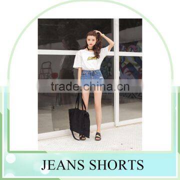 2016 summer new design ladies fashion jeans shorts