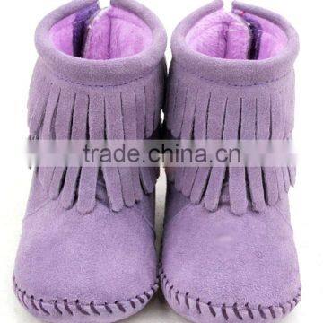 Handmade Soft Natural Leather Toddler Shoes Winter Boots photo-3