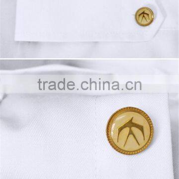 Juqian Custom Good Quality Long Sleeve Pilot Shirt,Man Airline Uniform,White Mens Airline Pilot Unform Shirts photo-6
