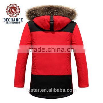 Men's Fashion Winter Long Thick Fur Hooded Down Jacket Men Wholesale Clothing photo-2