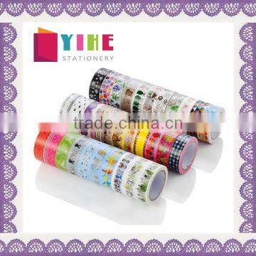 Different colors washi masking tape for scrapbooking