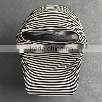 Pre Order Wholesale 3 in 1 Infant Baby Car Seat Cover Rayon Nursing Cover Car Seat Canopy Stripe Baby Canopy Shopping Cart Cover photo-4
