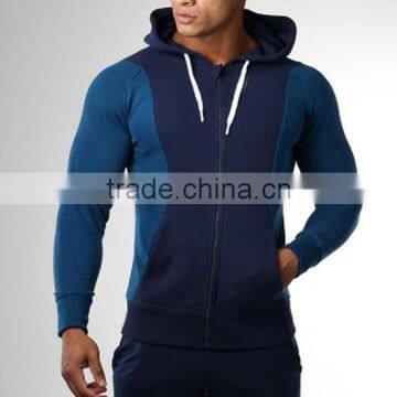 Custom Your Own Design Full Zip Hoodie Mens Contrast Stitching Hoodie Gym Wear Hoodie Men