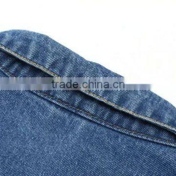 Dark Blue Washed Jeans Women in New Model Down Denim Jacket
