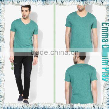 2017 Mens Basic Plain Design Short Sleeves V-Neck T Shirts photo-5