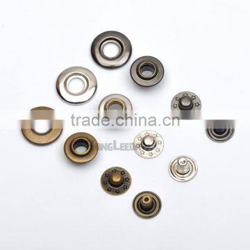 4 part brass metal snap button 16mm Bubble fastener black/nickle/Bronze Jacket fastener