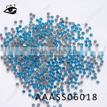 China Hot fix Rhinestone 2mm ss06 peacock blue rhinestone for clothing shoes