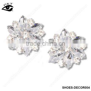 Crystal Flower Design Clips for Shoes Decorations