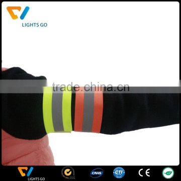 New design customized glow in the dark reflective running wristbands with printing logo