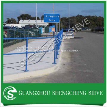 Wholesale powder coated yellow color ball rail stanchions Guangzhou