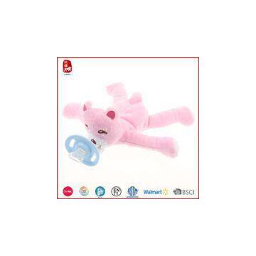 Cute Pink Bear With Pacifier