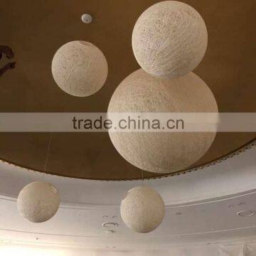 Hemp rope ball rattan art ball ceiling lamp